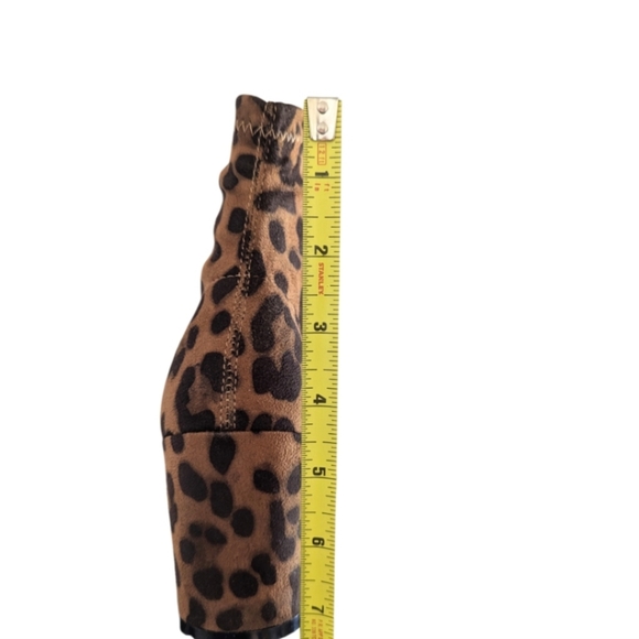 NWOT Sugar Itsie Stretch Leopard Ankle Boots - Picture 9 of 10